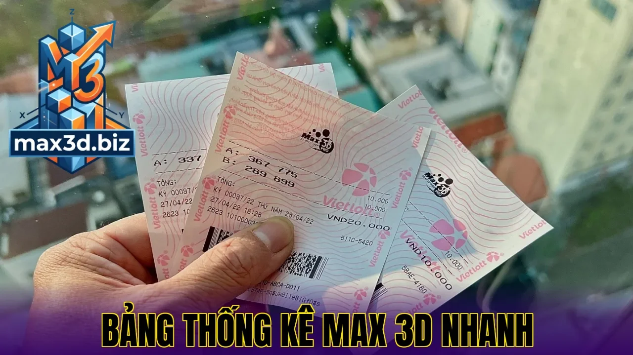 Bảng thống kê max 3d nhanh