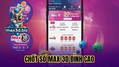 Chốt số max 3d đỉnh cao