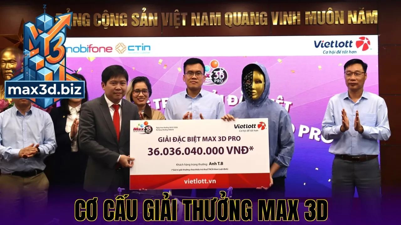 Cơ cấu giải thưởng max 3d