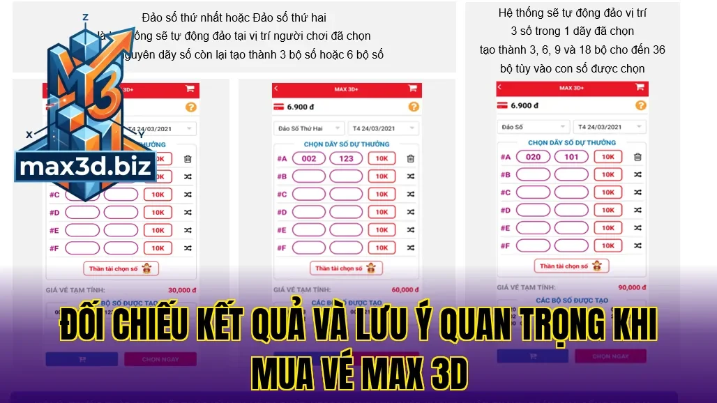 Đối chiếu kết quả và lưu ý quan trọng khi mua vé max 3d