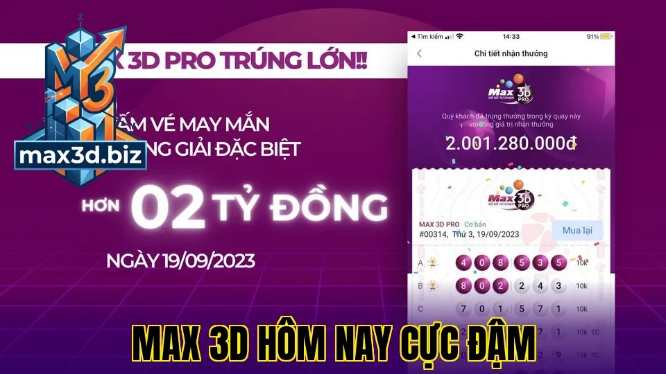 Max 3d hôm nay cực đậm