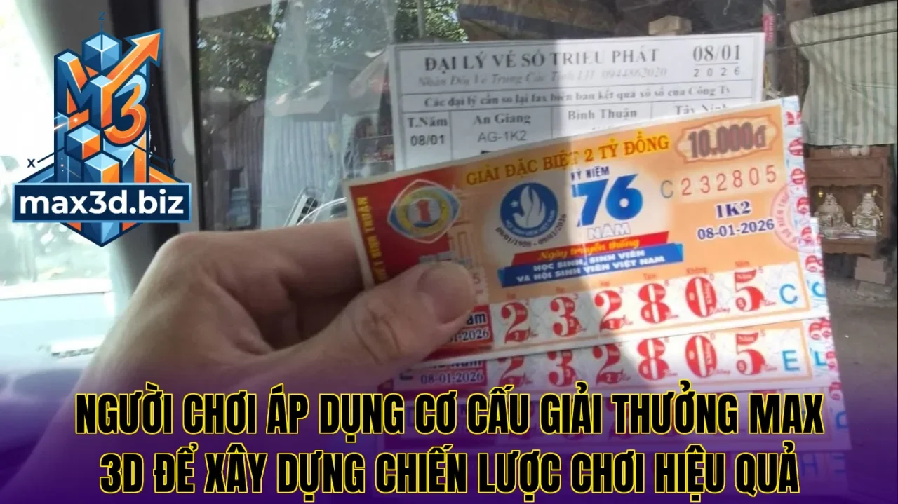 Người chơi áp dụng cơ cấu giải thưởng Max 3D để xây dựng chiến lược chơi hiệu quả