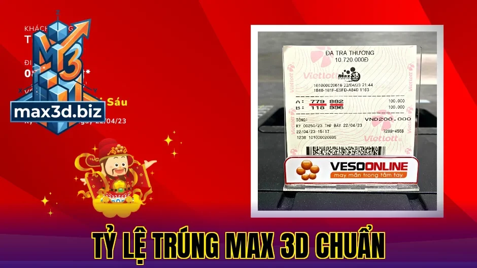 Tỷ lệ trúng max 3d chuẩn